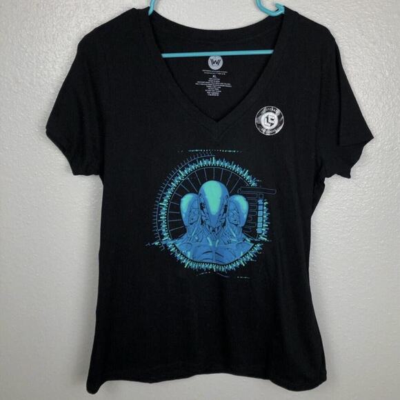 NWOT Westworld Lootcrate Graphic T-Shirt Size XL V-Neck Shirt Top Alien Space - Picture 1 of 4